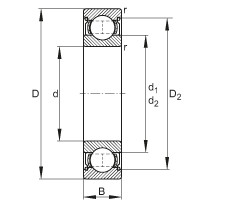 FAG Rillenkugellager - 6306-2Z