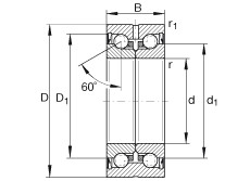 FAG Axial-Schrägkugellager - ZKLN3062-2RS-PE