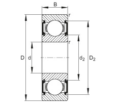 FAG Rillenkugellager - 6306-C-2BRS