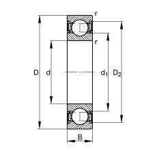 Bantalan 61817-2RSR-Y FAG