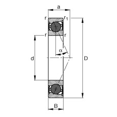 FAG Spindellager - HCB7206-E-2RSD-T-P4S