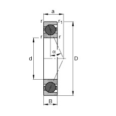 FAG Spindellager - HCB71907-E-T-P4S