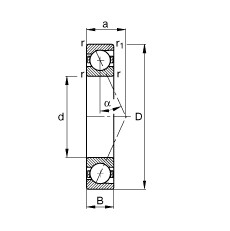 FAG Spindellager - B7006-E-T-P4S