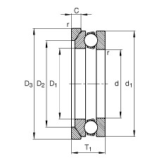 FAG Axial-Rillenkugellager - 53206 + U206