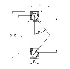 roulements 71813-B-TVH FAG