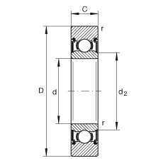 FAG Laufrollen - LR206-X-2RS