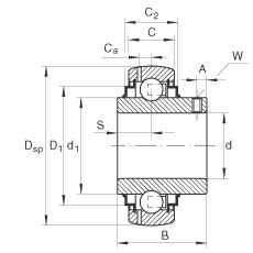 FAG Spannlager - GY1104-206-KRR-B-AS2/V