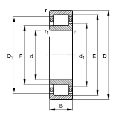 FAG Zylinderrollenlager - NJ306-E-XL-TVP2