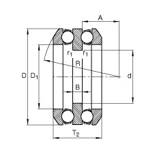 FAG Axial-Rillenkugellager - 54208