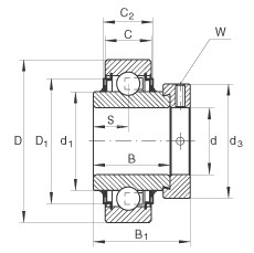 Bantalan E50-KLL INA