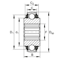 FAG Einstell-Rillenkugellager - SK104-210-KTT-B-L402/70