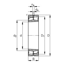 FAG Pendelrollenlager - 22206-E1-XL-K