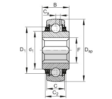 FAG Einstell-Rillenkugellager - GVKE30-211-KTT-B-AS2/V