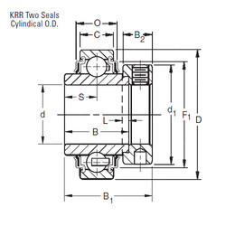 Bantalan E40KRR Timken