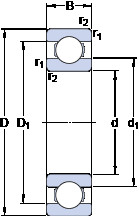 Bantalan 619/1700 MB SKF