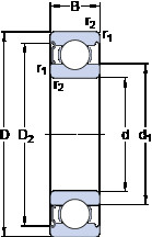 Bantalan 6022-Z SKF