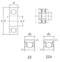 підшипник WML8012ZZ KOYO