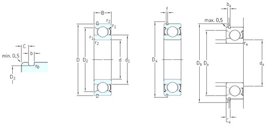 Bantalan 6314-2ZNR SKF