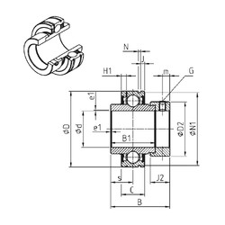 Bantalan CEX210-31 SNR