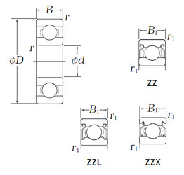 Bantalan EE1/2 ZZX KOYO