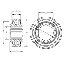 المحامل G206KPP4 Timken