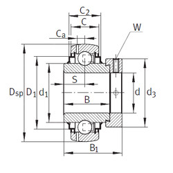 المحامل GE60-KRR-B-FA164 INA