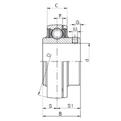 підшипник UC313 ISO