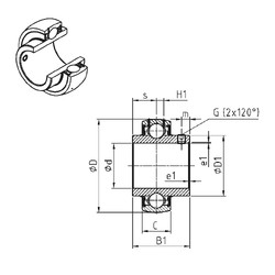 підшипник UC308-24 SNR