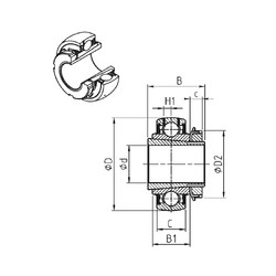 підшипник UK208+H-20 SNR