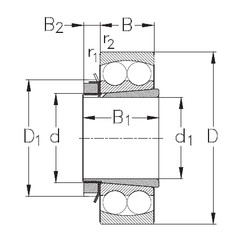 roulements 2316-K+H2316 NKE