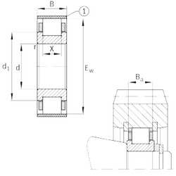 Bantalan RN208-E-MPBX FAG