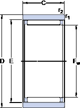 Bantalan RNAO 22x35x16 SKF