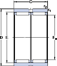 Bantalan RNAO 40x50x34 SKF