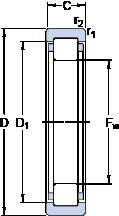 Bantalan RNU 209 ECP SKF