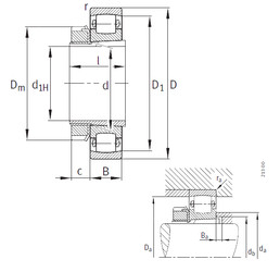 roulements 20205-K-TVP-C3+H205 FAG