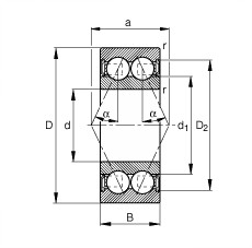 roulements 3803-B-2RSR-TVH FAG