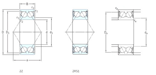 підшипник E2.3207A-2Z SKF