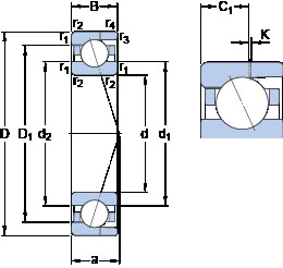 roulements 7007 ACD/HCP4AH SKF