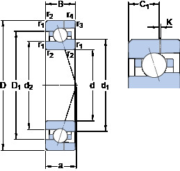 roulements 708 ACE/HCP4AH SKF