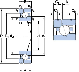 roulements 7008 ACE/HCP4AL1 SKF