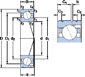 roulements 7011 CD/HCP4AL SKF