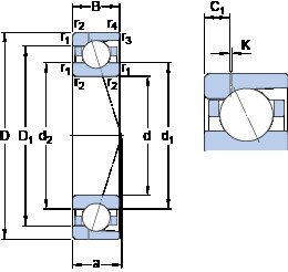 roulements 7038 CD/P4AH1 SKF