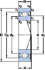 roulements S71922 CB/HCP4A SKF